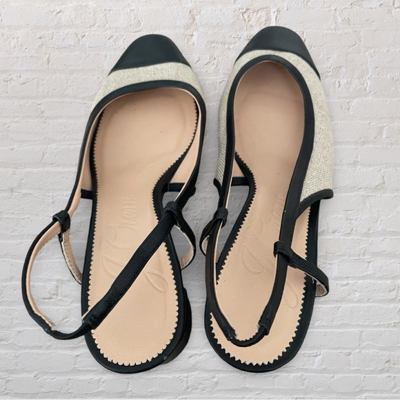 J. Crew Millie Slingback Heels in Italian Linen - Picture 3 of 7